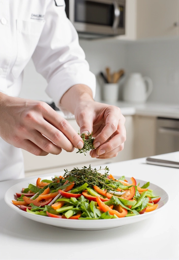 Chef preparing healthy food